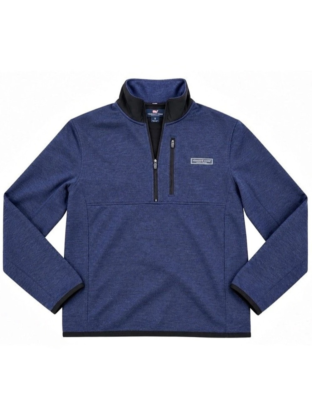 Vineyard Vines Men’s Mountain Sweater Fleece Quarter-Zip Nautical Navy Small NWT